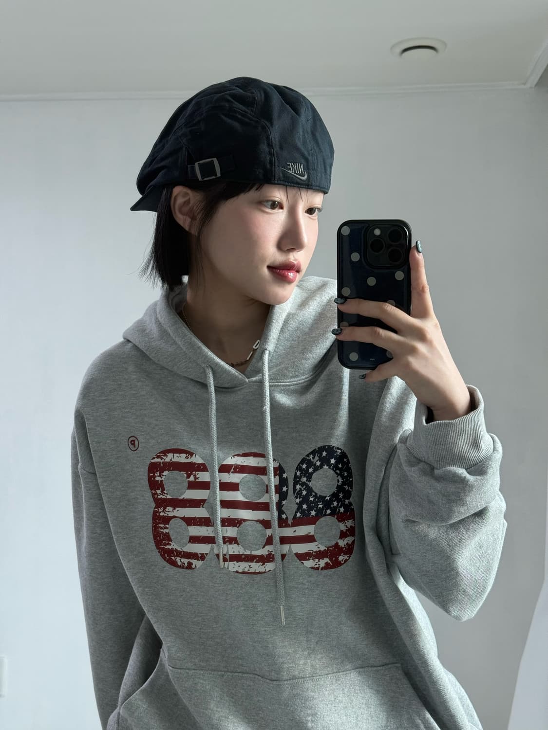 나이키 블랙 로고 헌팅캡 상품이미지1