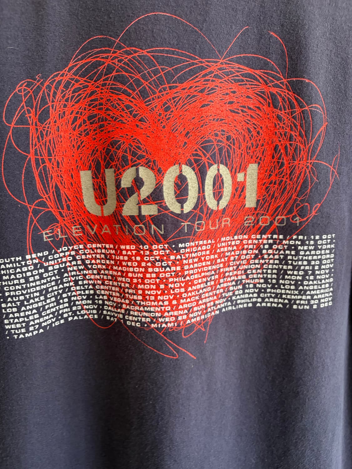 2001 U2 투어 티셔츠 상품이미지4