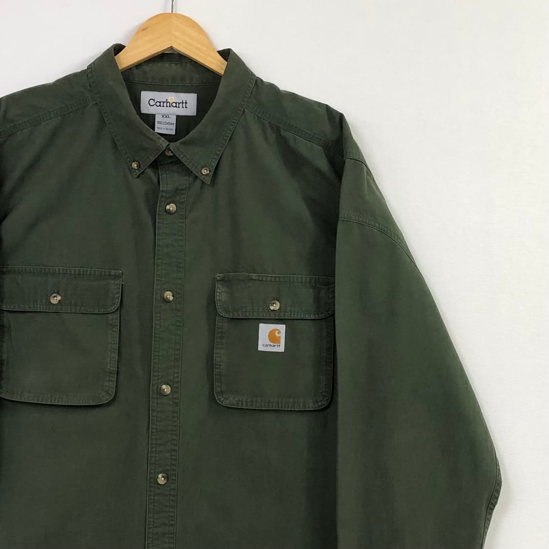 Xxl 칼하트 카키 워크 셔츠 상품이미지1