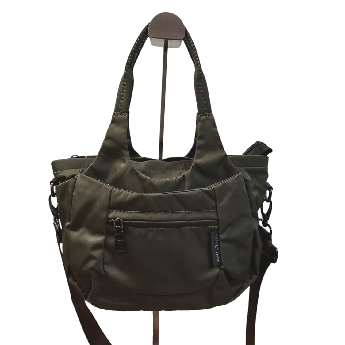 요지 야마모토 Y'SACCS 투웨이 숄더백 카키 상품이미지1