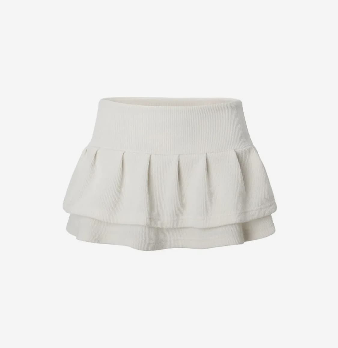 새상품 카키포인트 턱 스커트 아이보리 S 상품이미지4