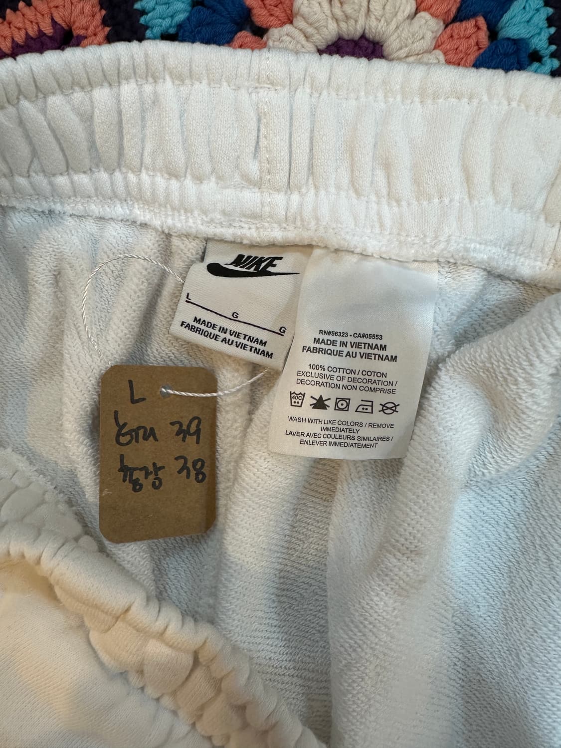 나이키 클럽 플리스 프렌치 테리 플로우 반바지 화이트 L 상품이미지4