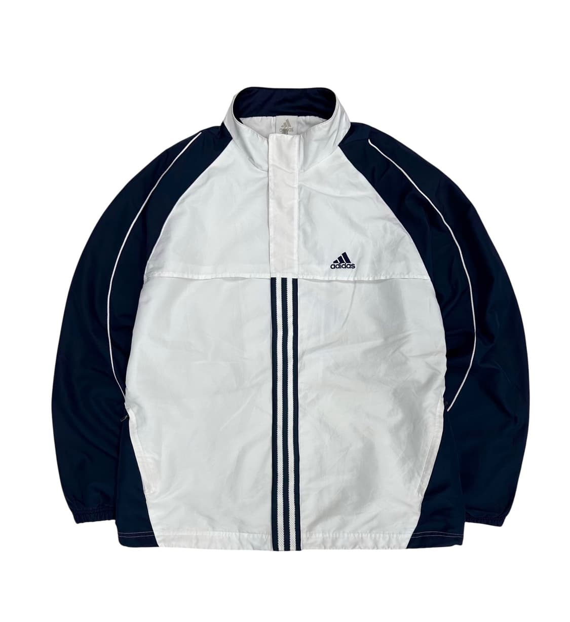 00s 아디다스 올드스쿨 바람막이 화이트&네이비 (2XL,대장템) 상품이미지1