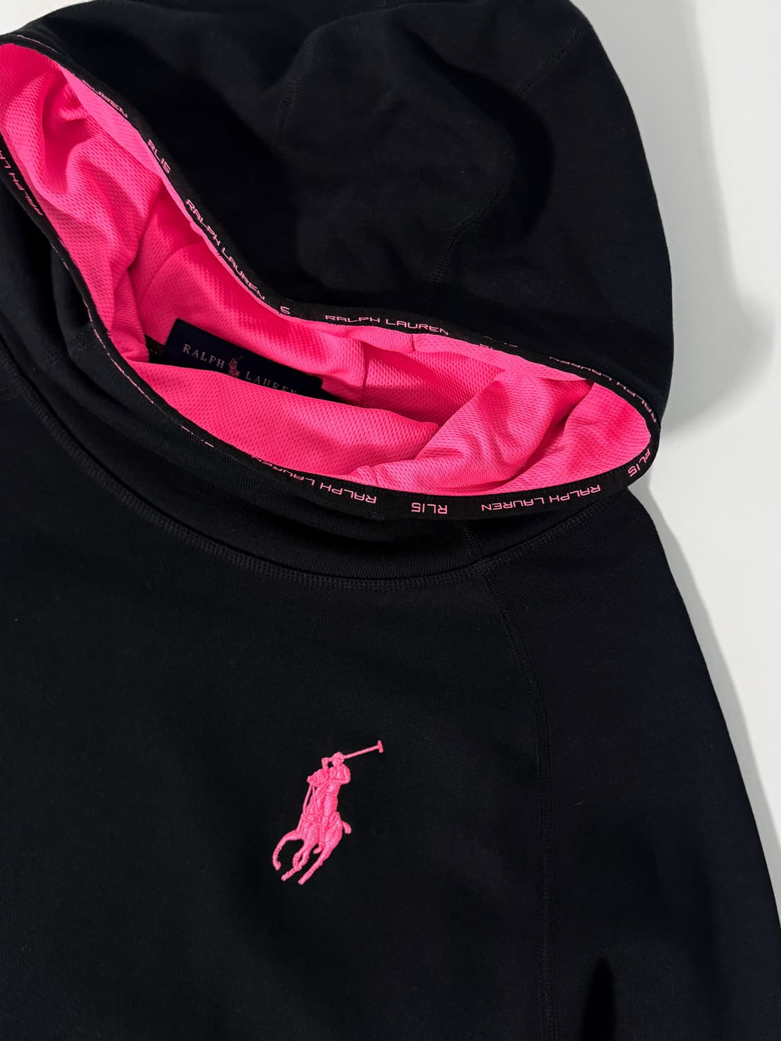 폴로 랄프로렌 핑크 빅포니 테크 플리스 풀오버 후드 상품이미지6