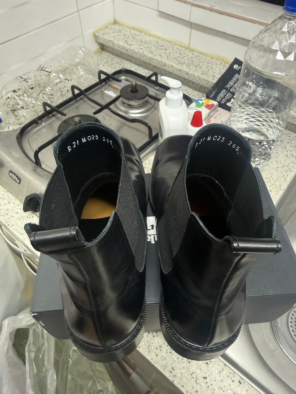 로맨틱무브 셀렉션 스퀘어토 첼시 부츠 R21M025 블랙 265판 상품이미지3