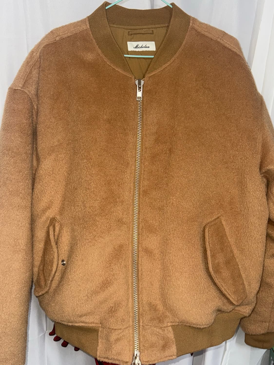 브라운 퍼 봄버 투웨이 자켓  상품이미지2