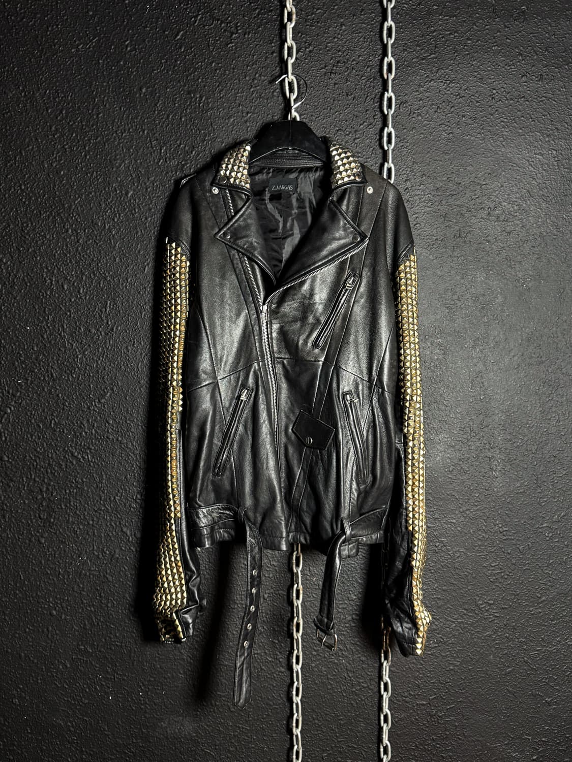 Z. VARGAS – Stud Leather Riders Jacket   상품이미지1