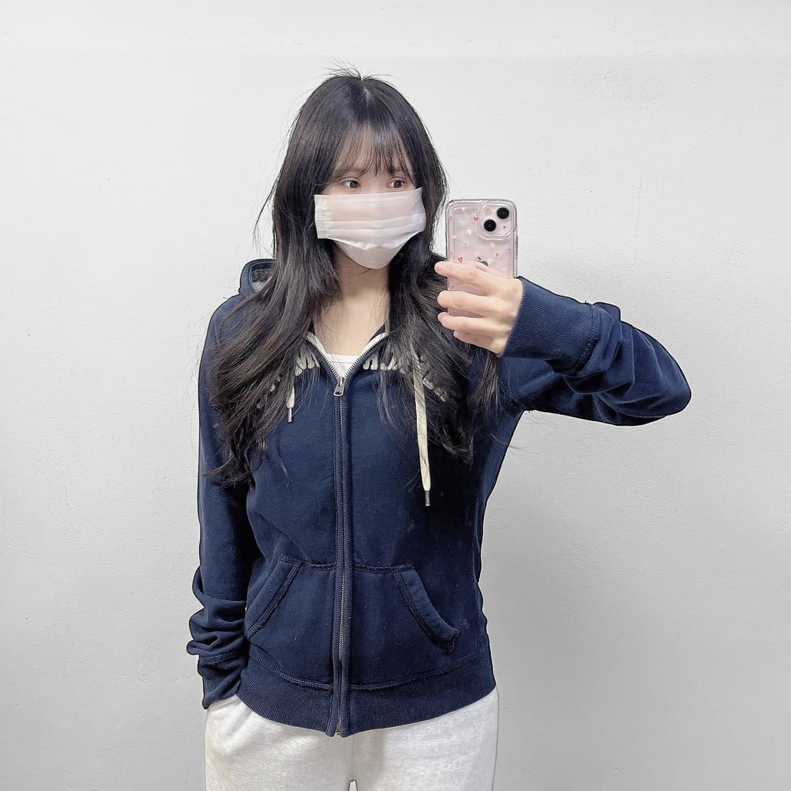 아베크롬비 아치 로고 후드집업 네이비 상품이미지1