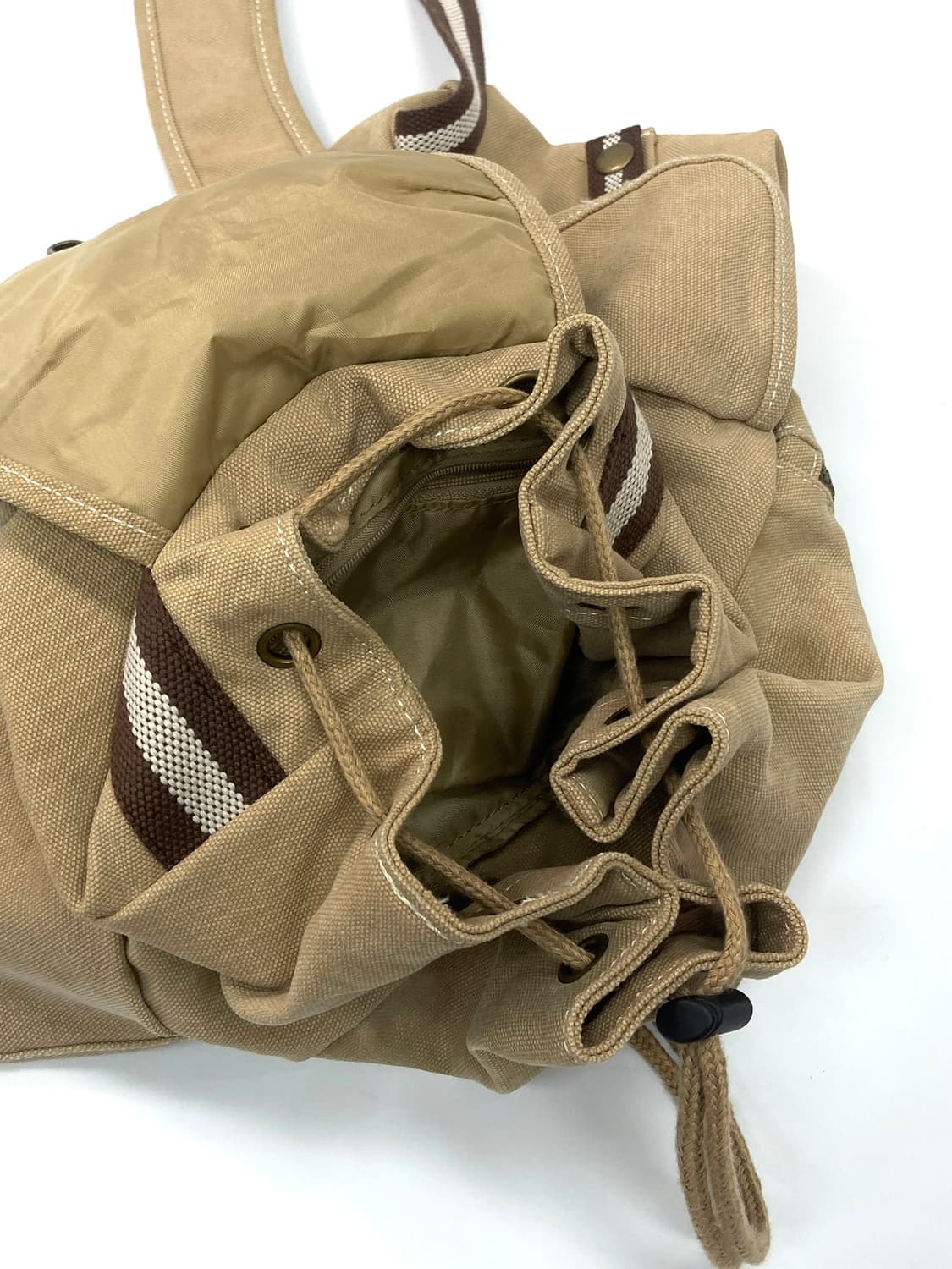 Vintage Beige Canvas Backpack 상품이미지6
