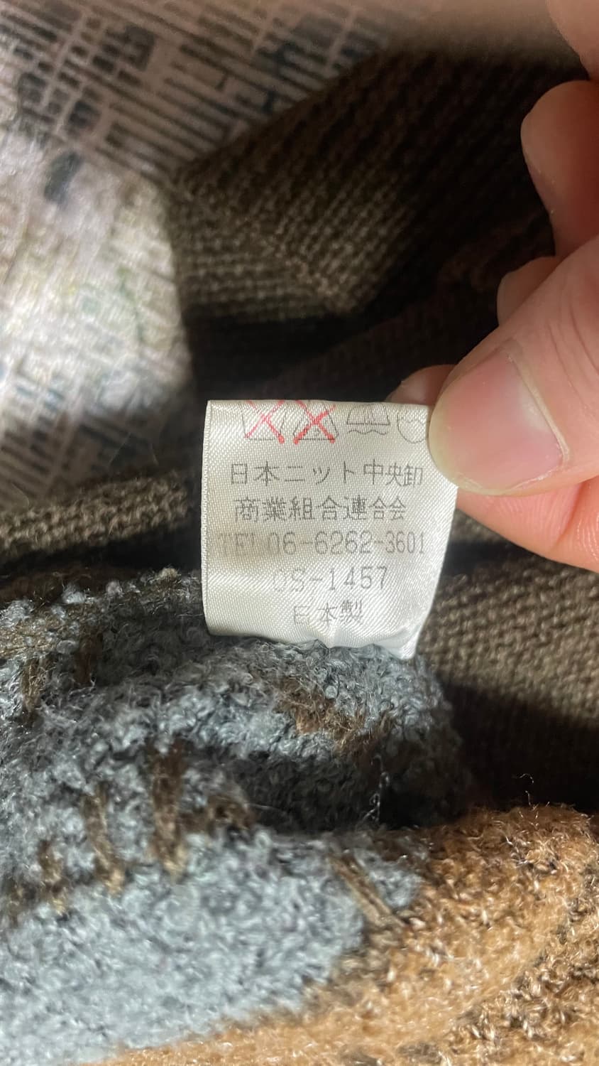 JPN 90s~00s 일본 빈티지 울 알파카 스트라이프 유니크 니트 상품이미지7