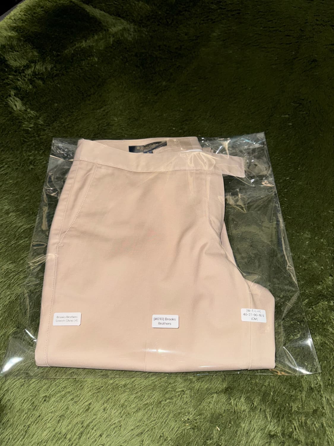 [4] 브룩스 브라더스 클래식 핏 코튼 트라우저 팬츠 베이지 상품이미지10
