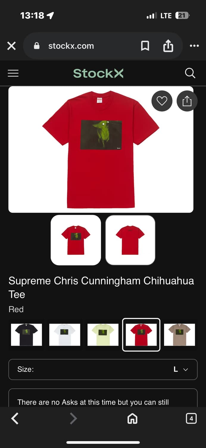 Supreme Chris Cunningham Chihuahua Tee ( 상품이미지7