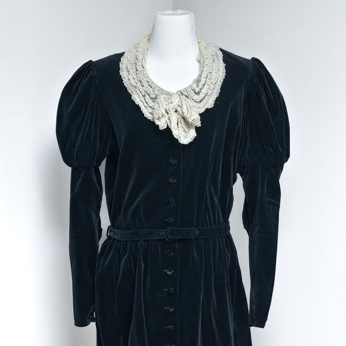 핑크하우스 레이스 리본 벨벳 원피스 드레스 상품이미지2