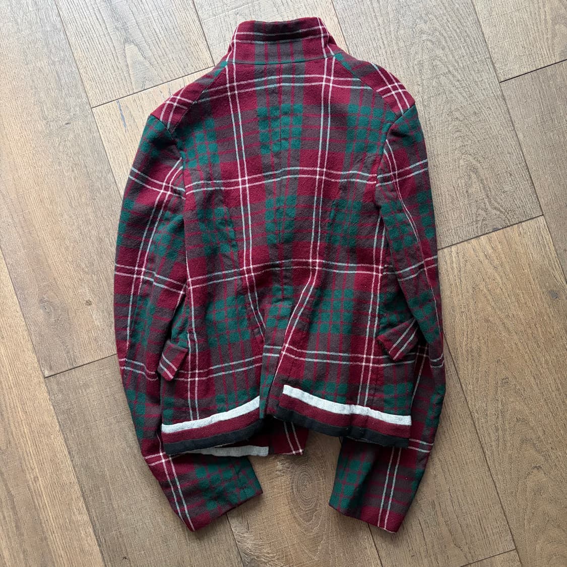 Check Round Cut Wool Jacket 상품이미지9