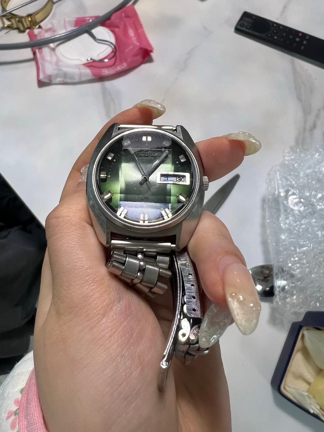 세이코 빈티지 로드매틱 복각 오토매틱 그린 다이얼 상품이미지5