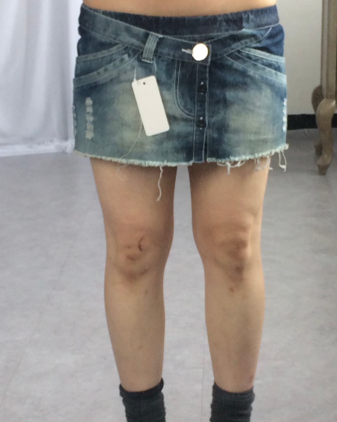 Damage washing denim skirt 상품이미지6