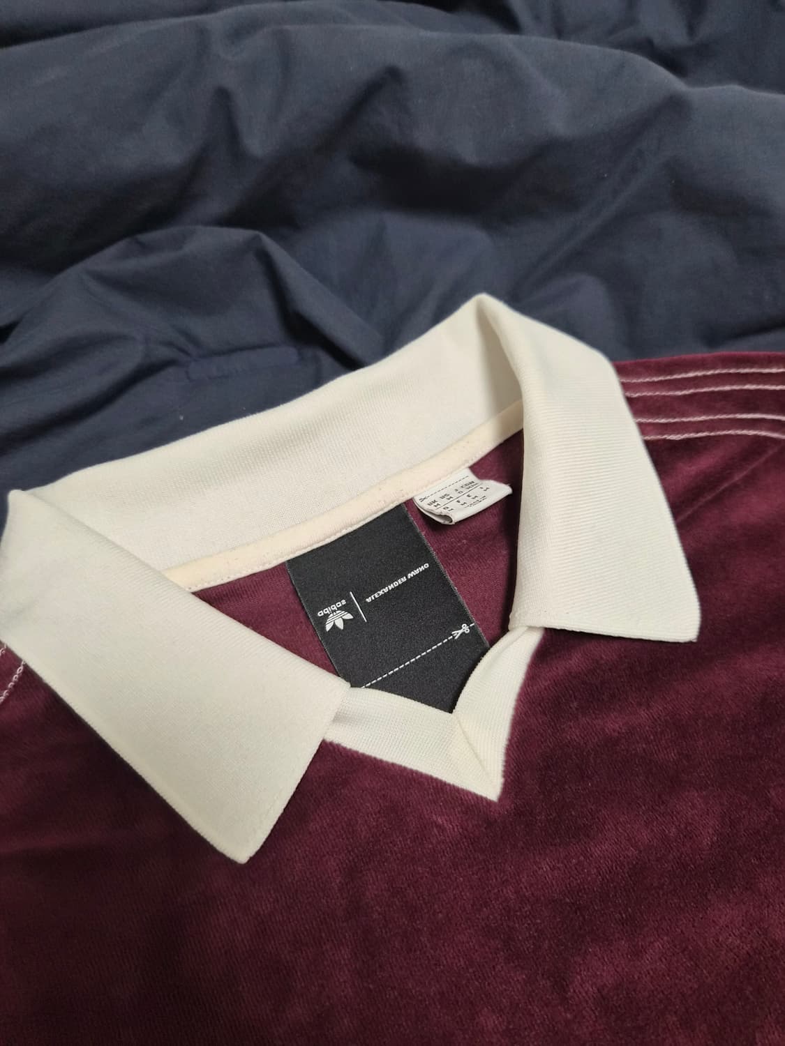 아디다스 알렉산더왕 벨루어 긴팔 폴로 M사이즈 상품이미지4