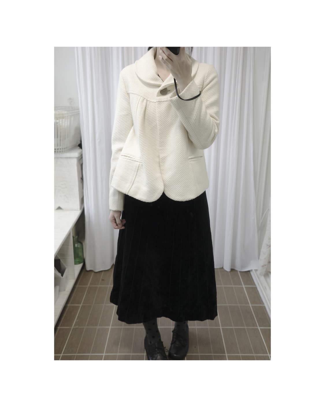 Ivory Shawl-Collar Jacket 상품이미지1