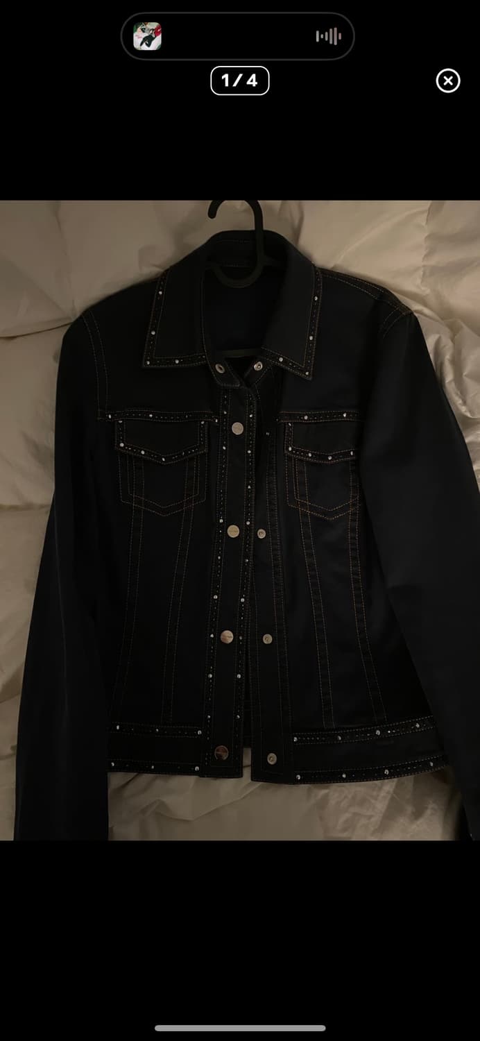 꾸레쥬 큐빅 데님 자켓 / 청자켓 courreges 빈티지 트러커자켓 상품이미지1