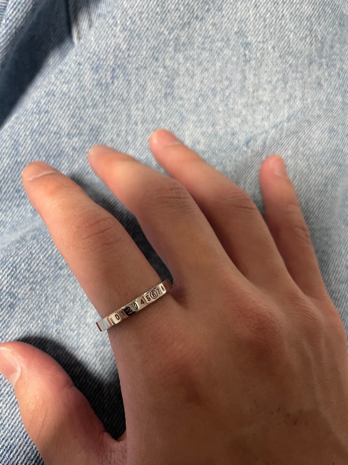 (W) MM6 메종 마르지엘라 이어 오브 더 스네이크 미니멀 뉴메릭 링  상품이미지3