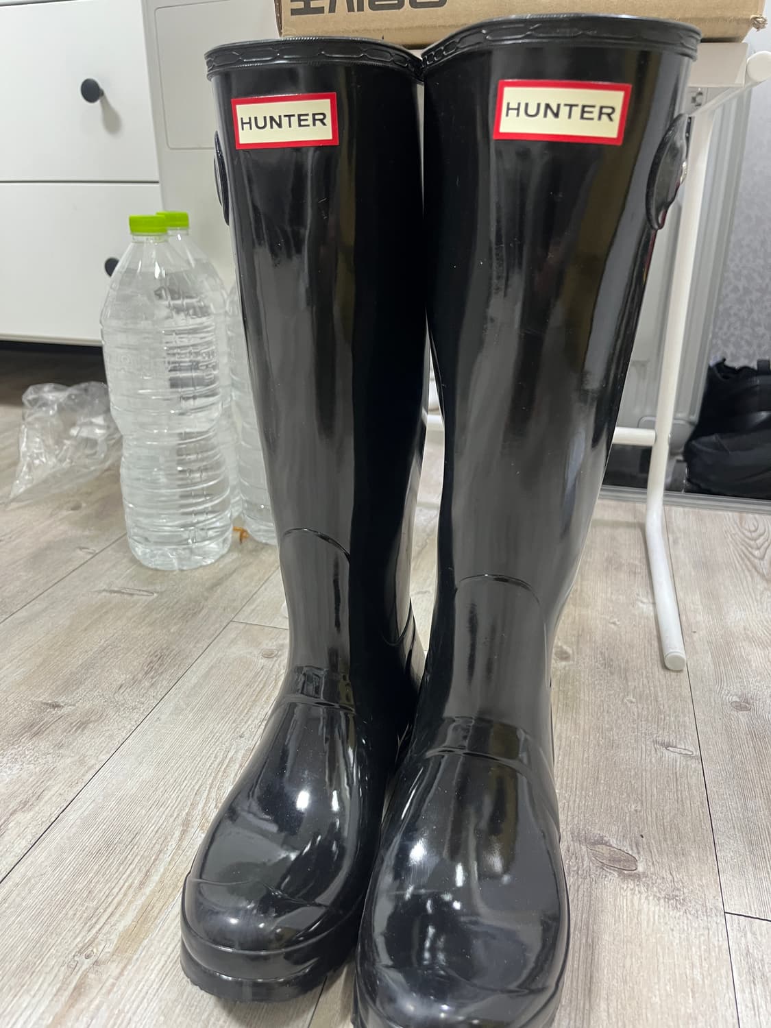 헌터 오리지널 톨 글로스 레인부츠 블랙 상품이미지3
