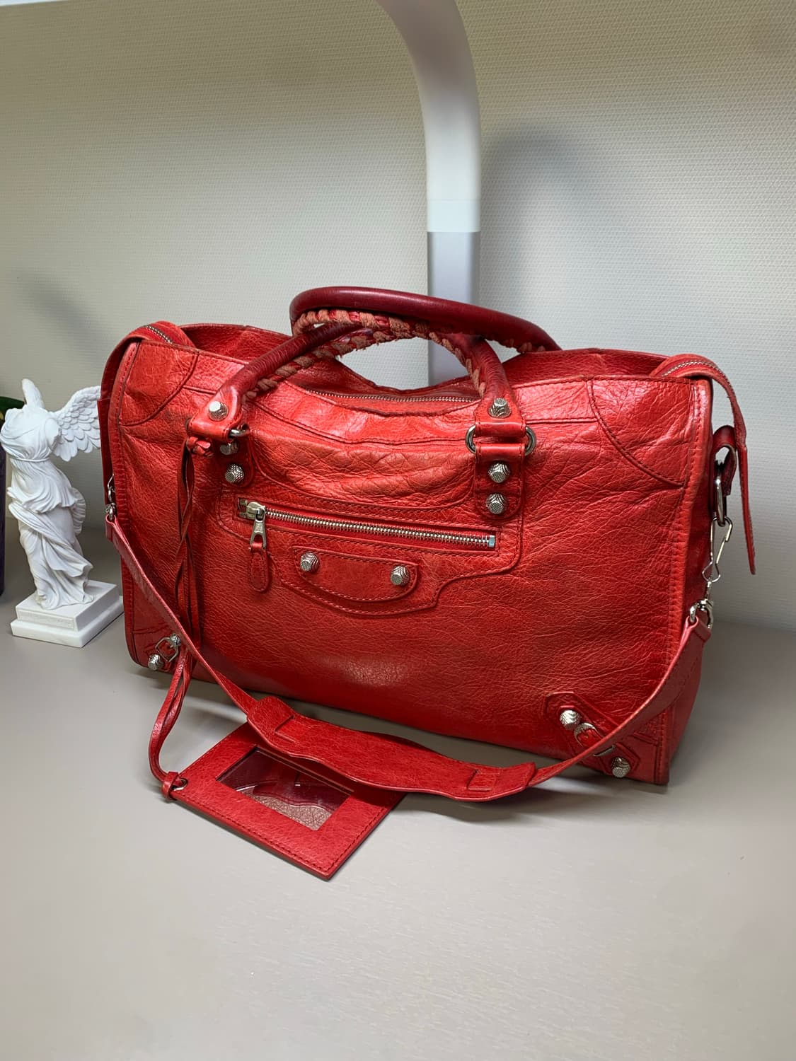 발렌시아가 클래식 모터백 레드 상품이미지5