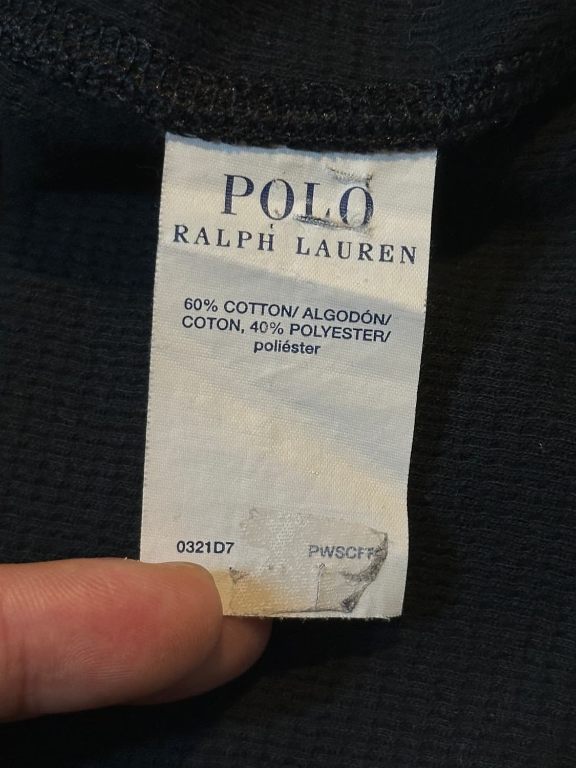 폴로 랄프로렌 POLO 신형 와플 니트 반팔 티셔츠 블랙 상품이미지5