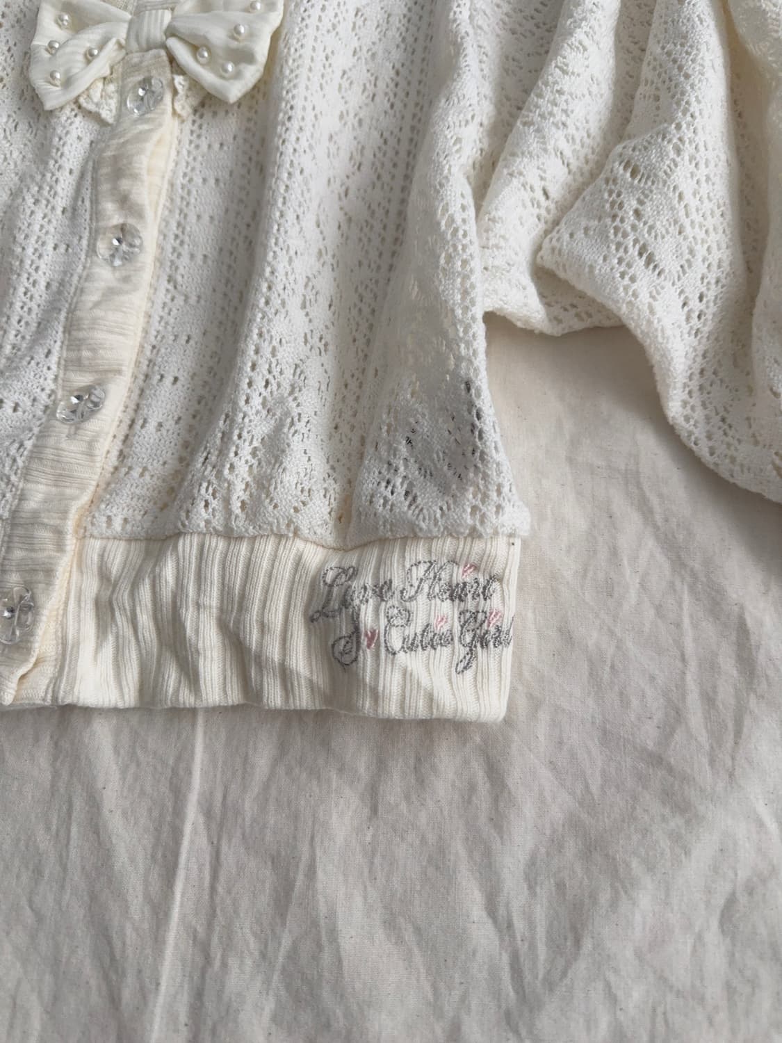 아이보리 러블리 가오리핏 니트 가디건 상품이미지3
