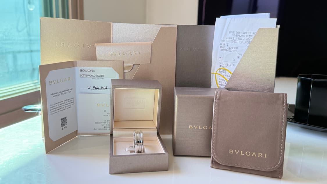 불가리 비제로원 3밴드 링 반지 화이트 골드 66호 상품이미지1