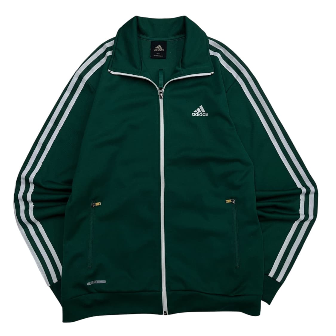 아디다스 에센셜 화이트라인 딥그린 트랙탑 100 상품이미지3