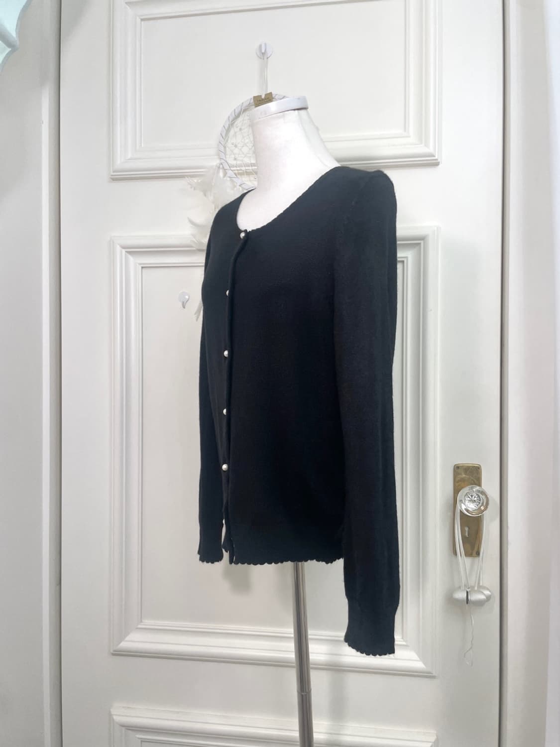 black pearl button basic soft cardigan 상품이미지2