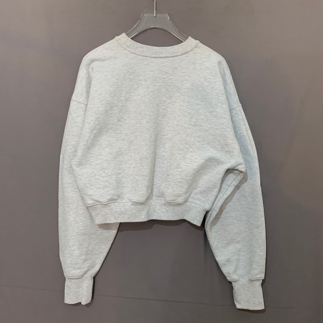 RECTO 렉토 LLEGE 유니섹스 크롭 맨투맨 멜란지 상품이미지3