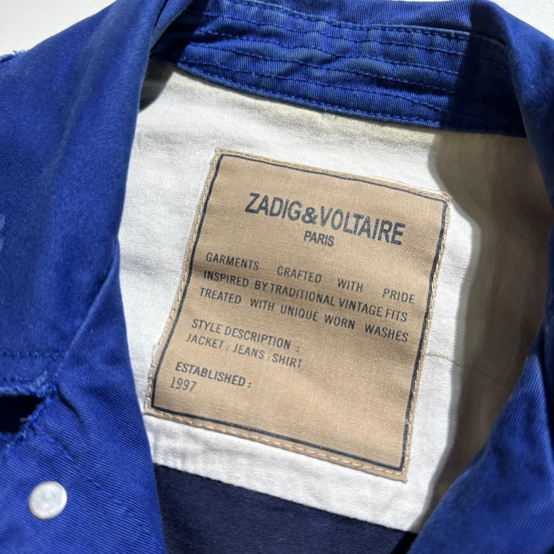 쟈딕 & 볼테르 데님 야상 셔츠 자켓 상품이미지4