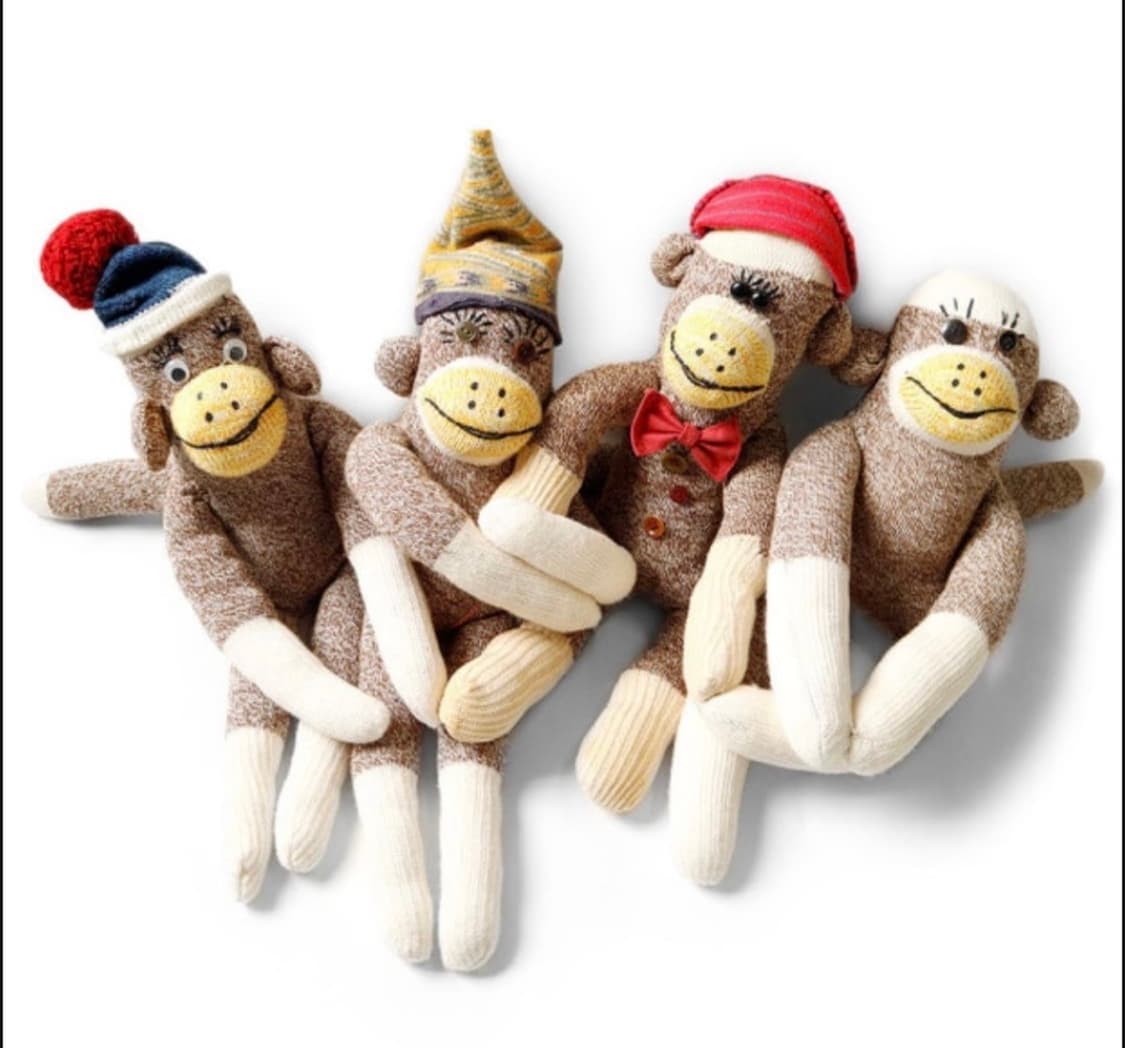 캐피탈96 몽키 DIY 양말 브라운  상품이미지1