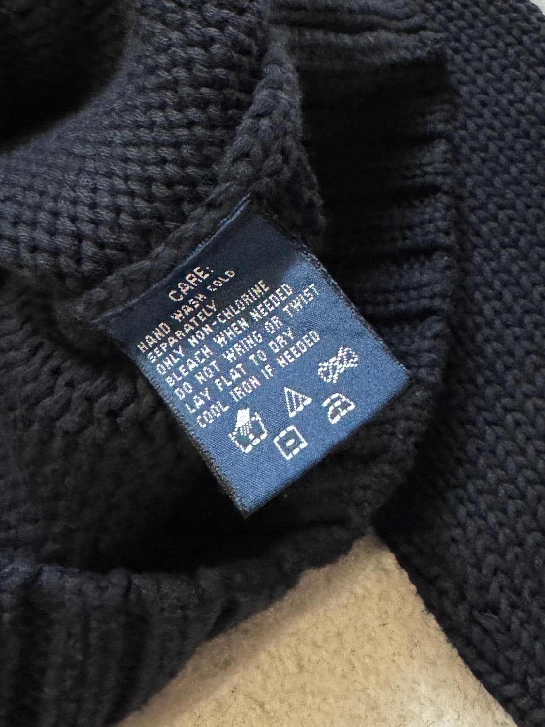 폴로 블랙 니트 가디건 상품이미지5