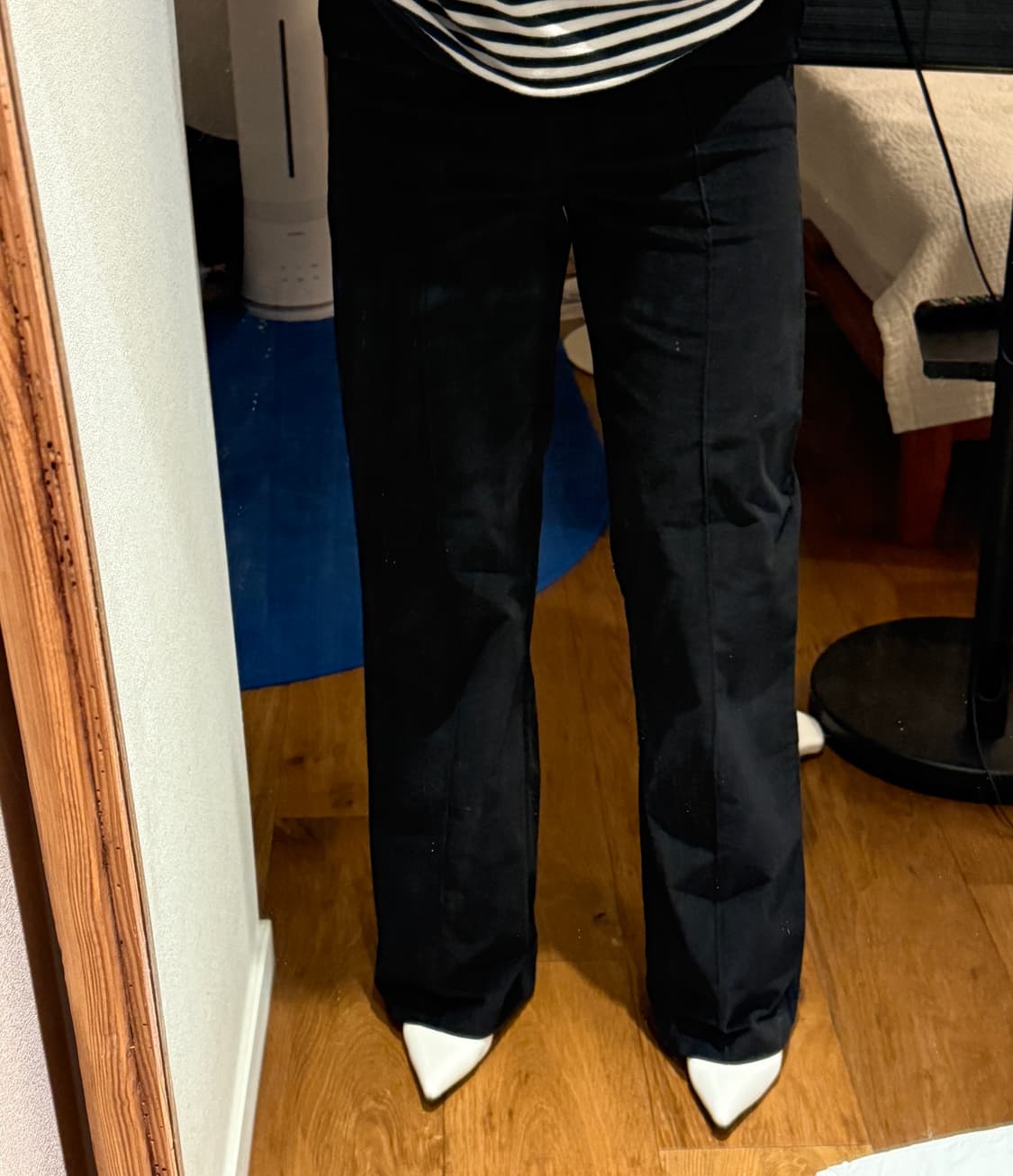 새상품)베네통 블랙 면바지 42 상품이미지1