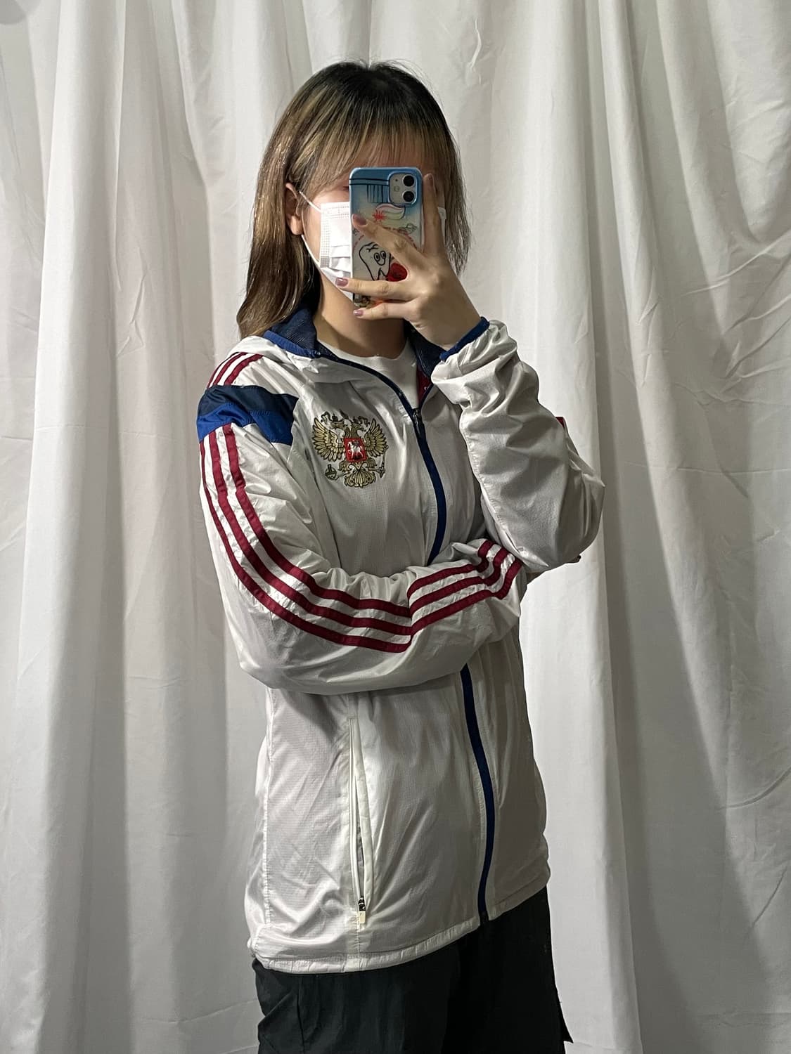 아디다스 흰색 희귀 바람막이 M 상품이미지2