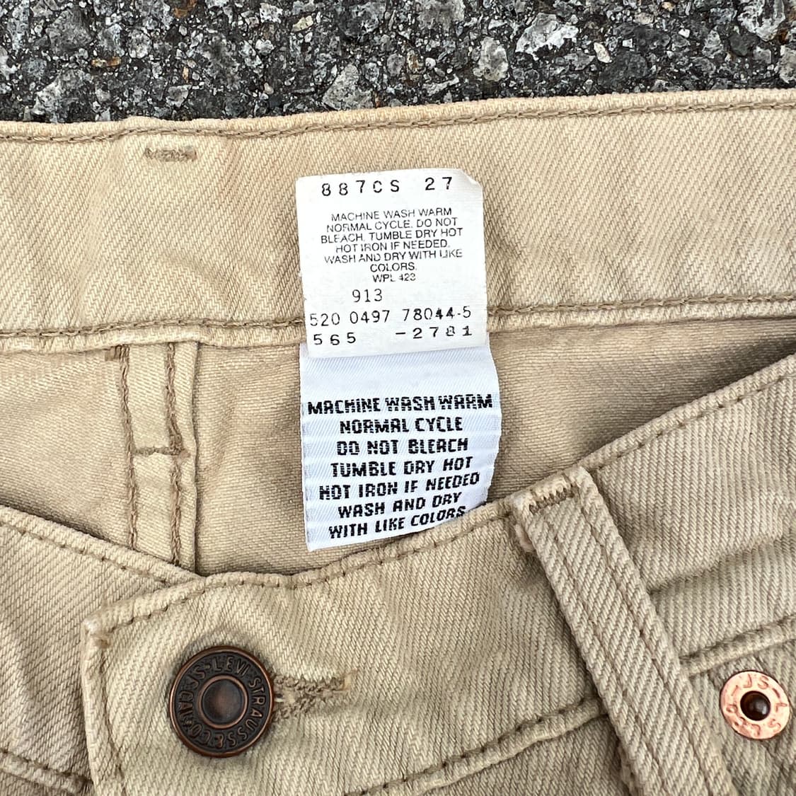 [36] 90s 미제 리바이스 565 크림 상품이미지4