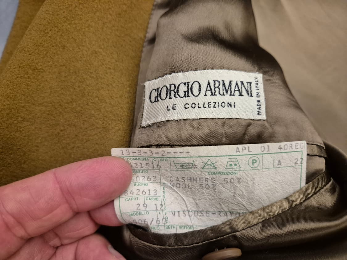 90s 조르지오 아르마니 캐시미어 울 코트 상품이미지7