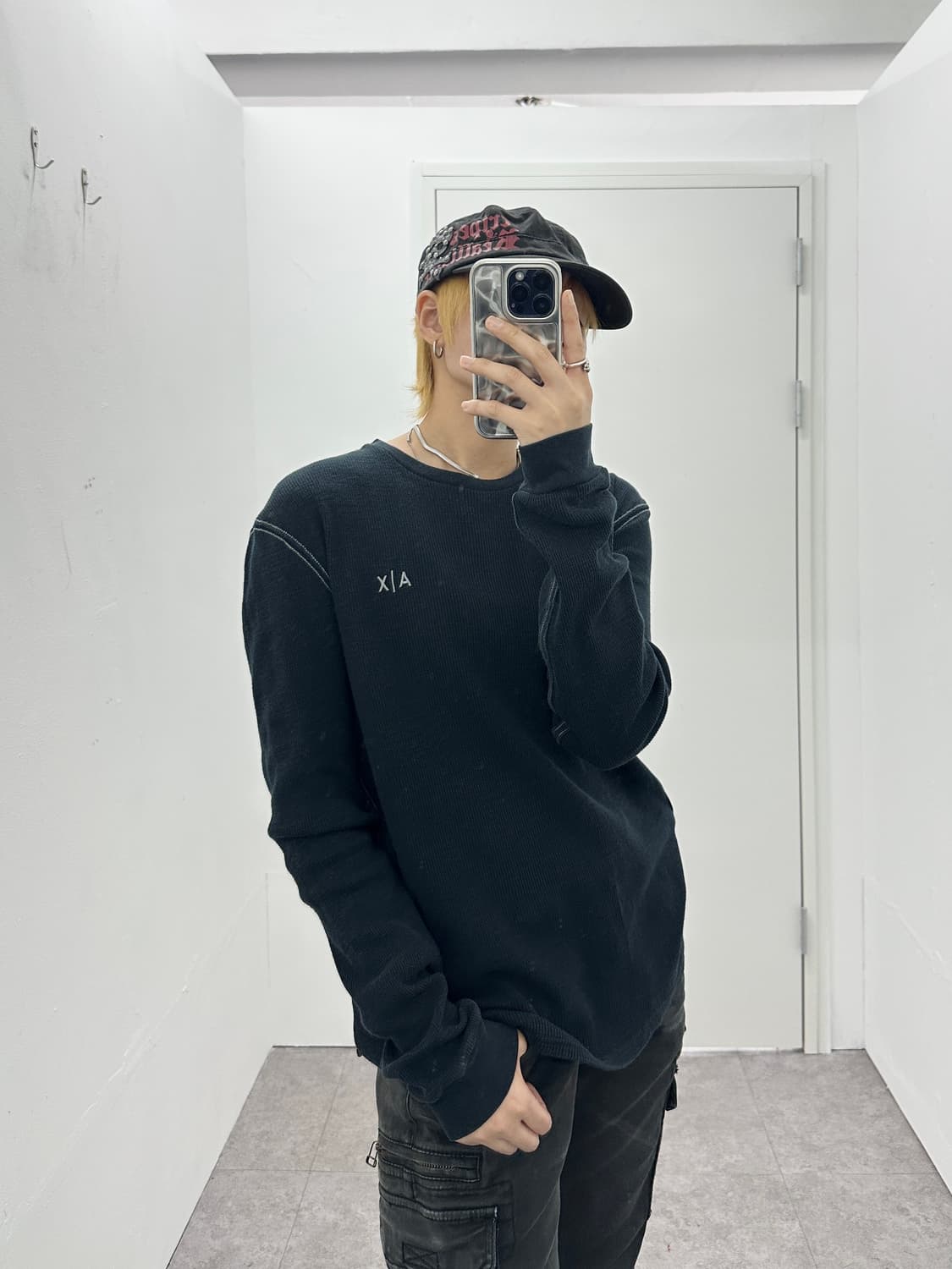 Armani Exchange waffle knit sleeve 상품이미지1