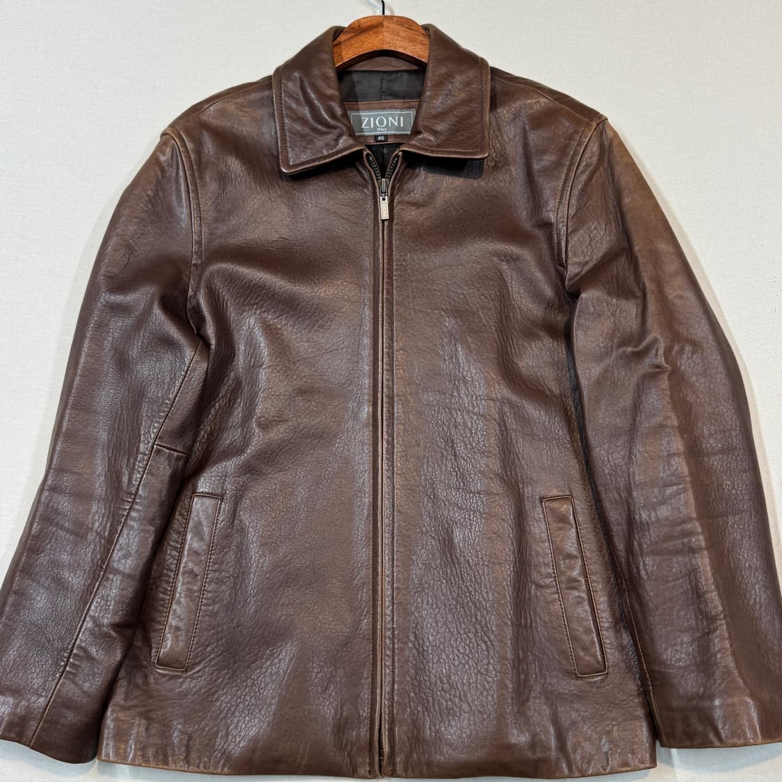 M) ZIONI 양가죽 자켓 브라운 상품이미지2