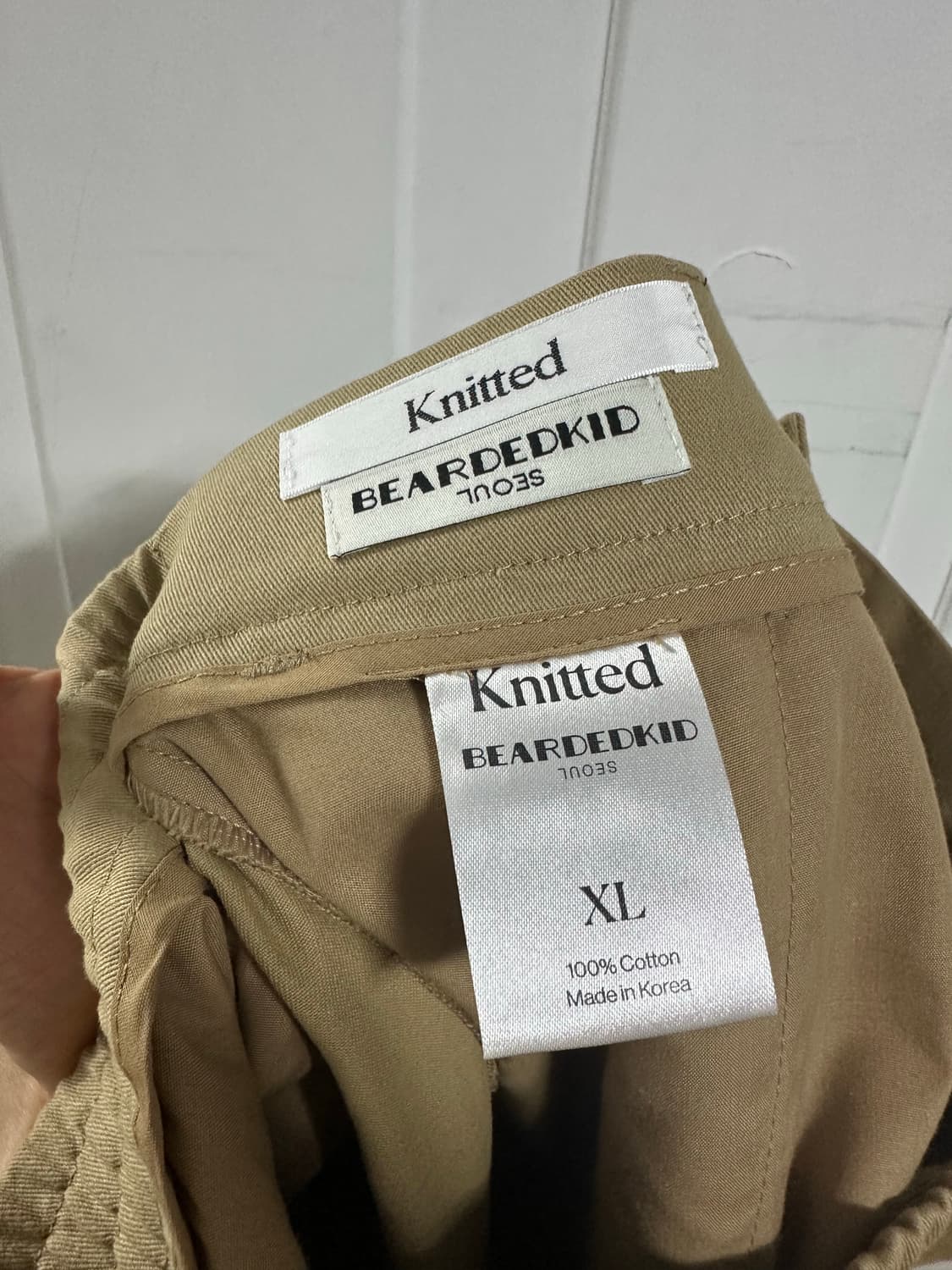 니티드 비얼디드키드 커브드 와이드 치노 팬츠 상품이미지3