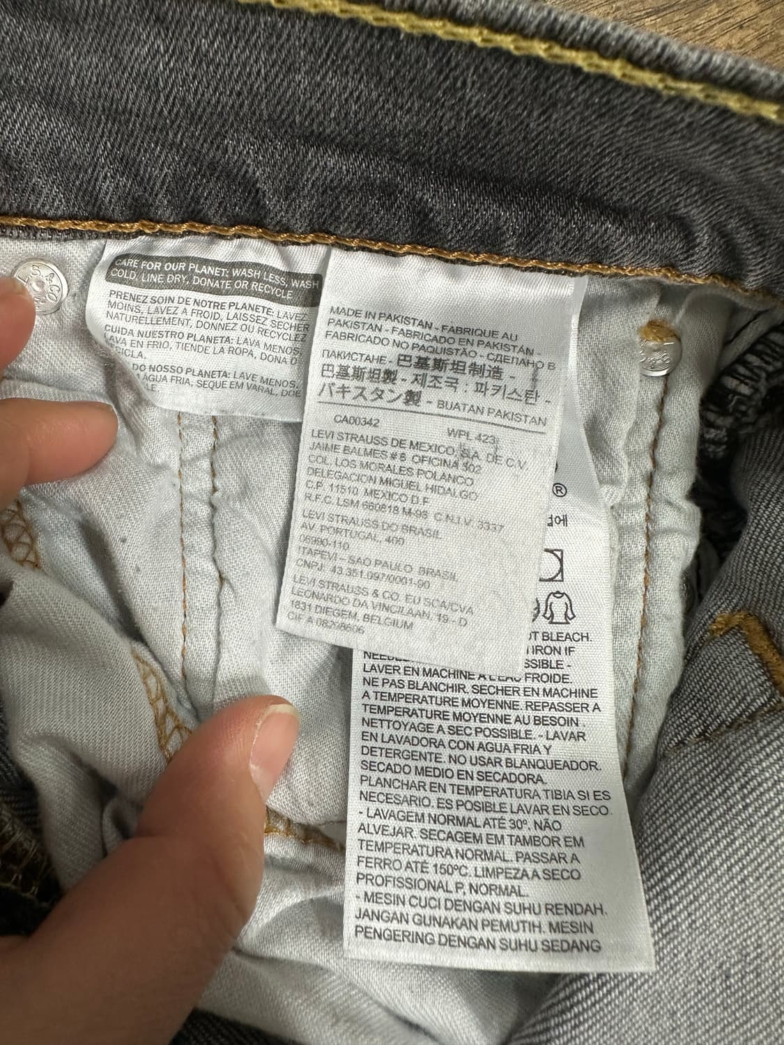리바이스 511 슬림핏 그레이진 W33 L34 새제품 상품이미지7