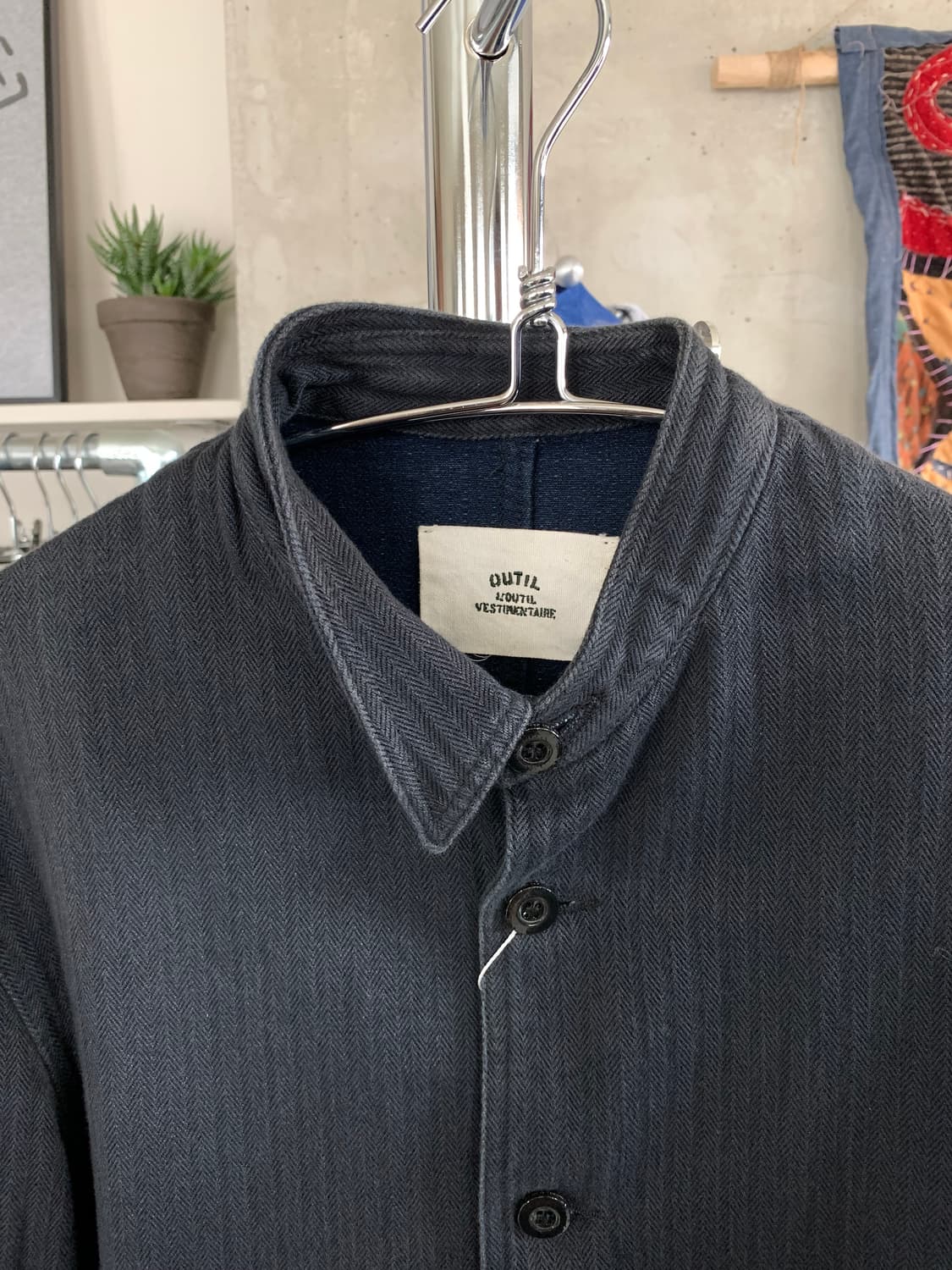 Outil 우티 비대칭 차이니즈 카라 자켓 상품이미지4