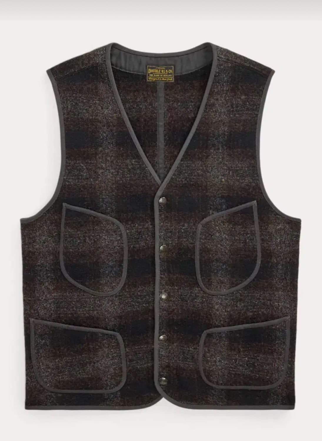 Rrl 플래드 울 코튼 베스트 상품이미지1