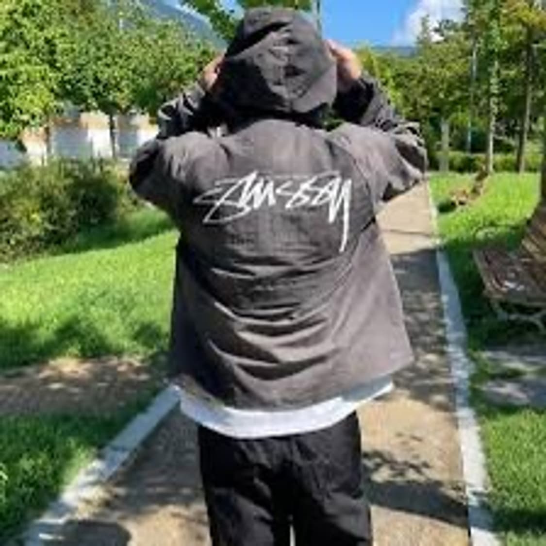 신형 스투시 웨이브 다이 비치 쉘 바람막이 블랙 (S) 상품이미지1