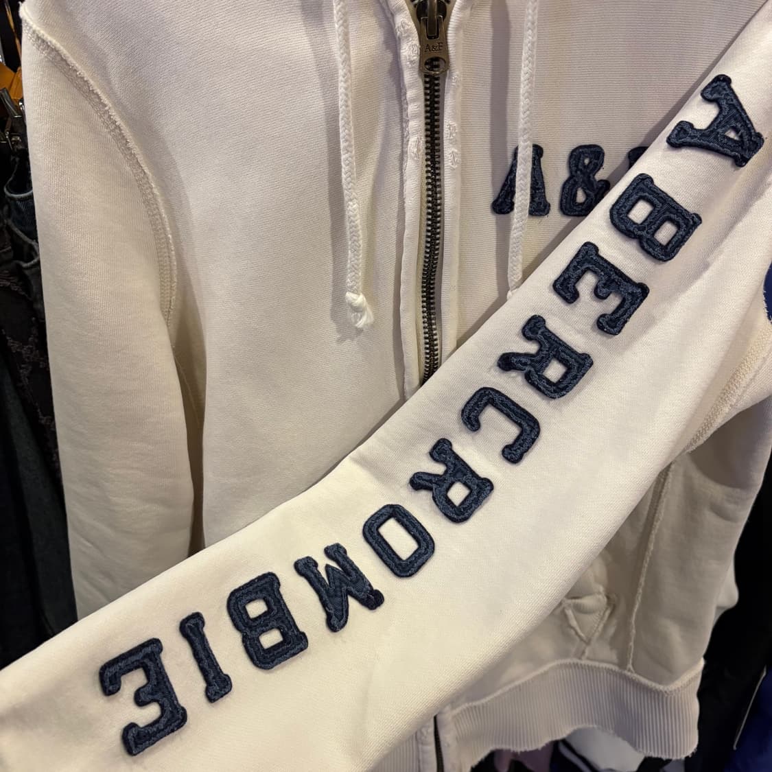 아베크롬비 화이트 후드집업 상품이미지5