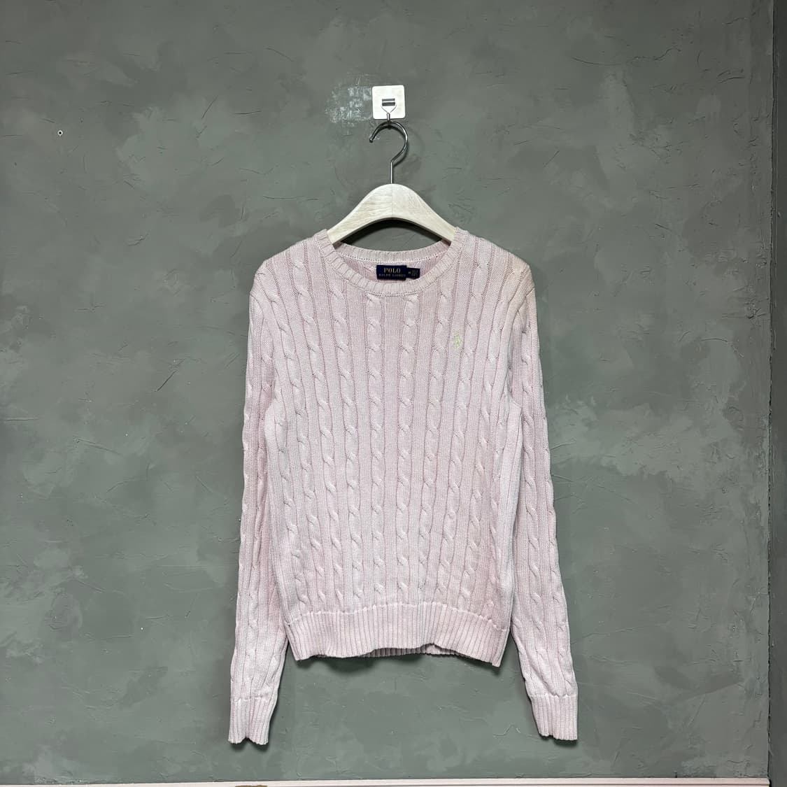 폴로 랄프로렌 꽈배기 니트 연핑크 딸기우유 상품이미지1