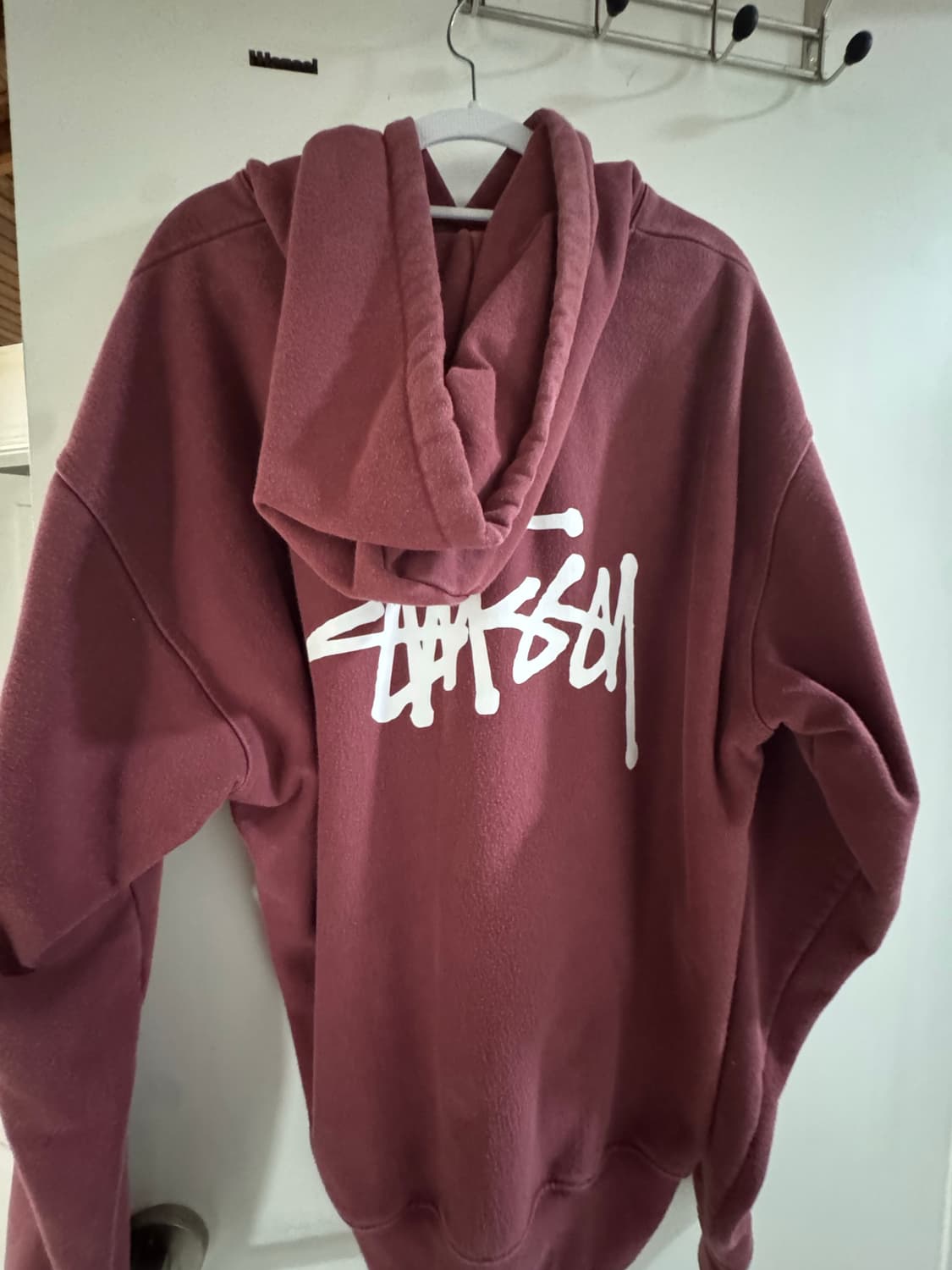 스투시 버건디후드티 상품이미지3