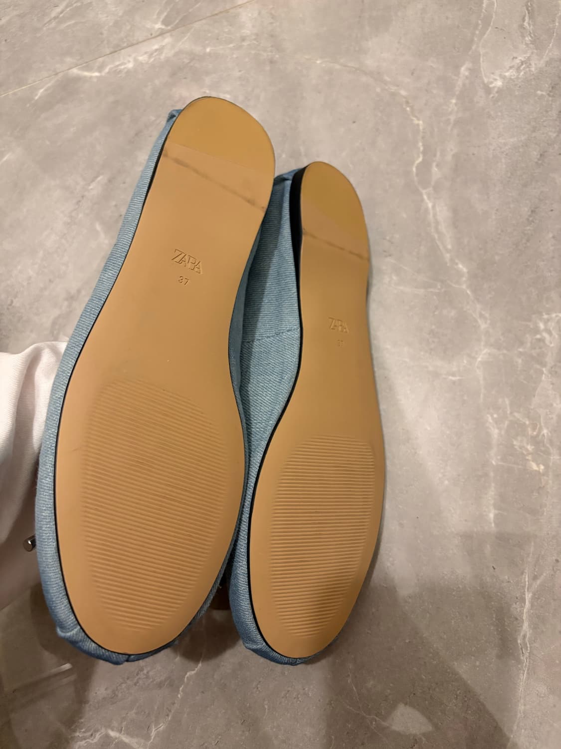 자라 데님 리본 플랫슈즈 37 새상품 상품이미지4